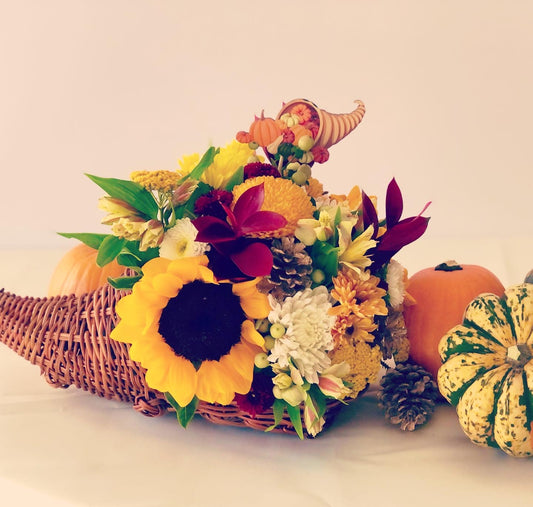 Customized Cornucopia Centerpiece